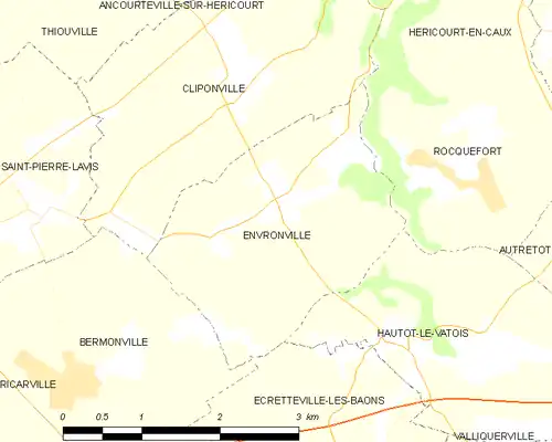 Detailkaart van de gemeente