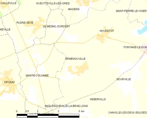 Detailkaart van de gemeente