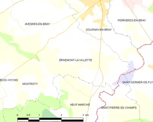 Detailkaart van de gemeente