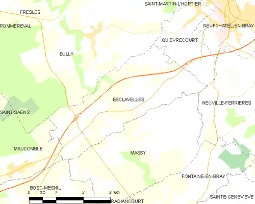 Detailkaart van de gemeente