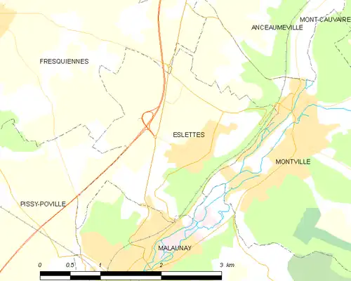 Detailkaart van de gemeente