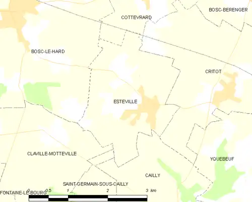 Detailkaart van de gemeente