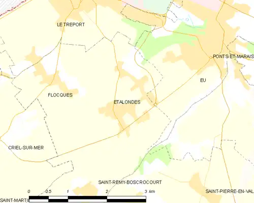 Detailkaart van de gemeente