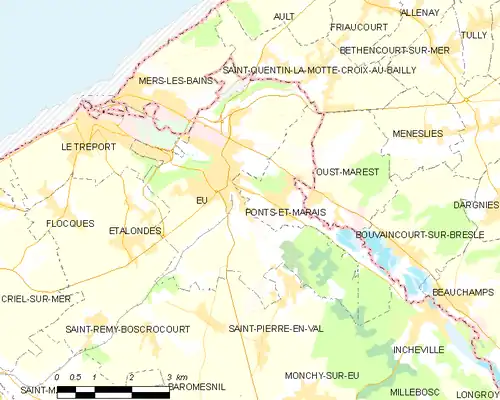 Detailkaart van de gemeente