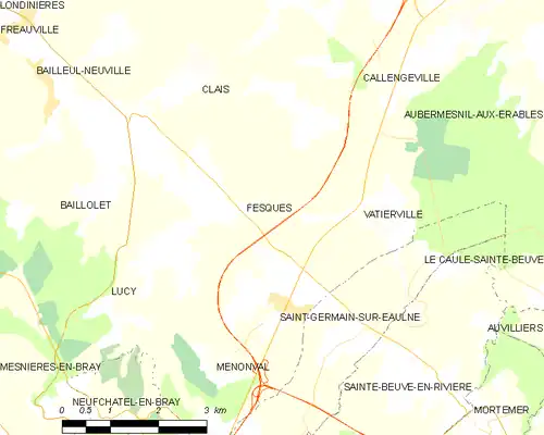 Detailkaart van de gemeente