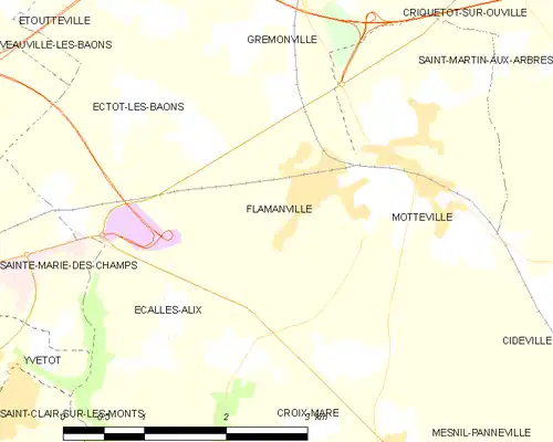 Detailkaart van de gemeente