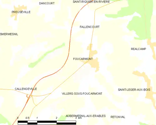 Detailkaart van de gemeente