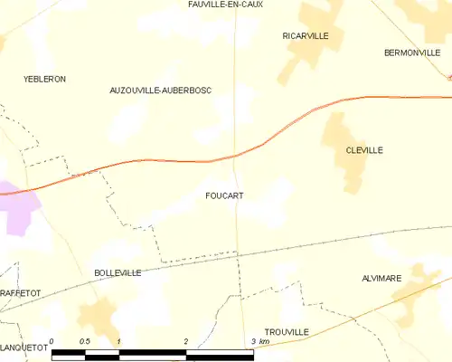 Detailkaart van de gemeente