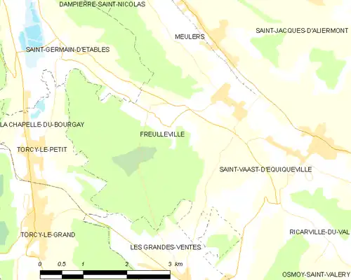 Detailkaart van de gemeente