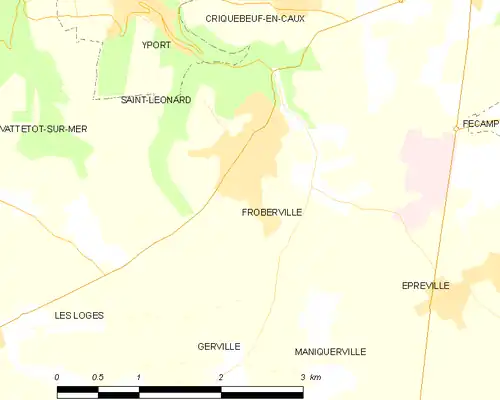 Detailkaart van de gemeente