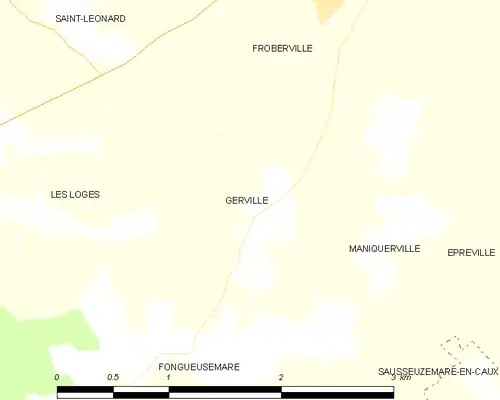 Detailkaart van de gemeente