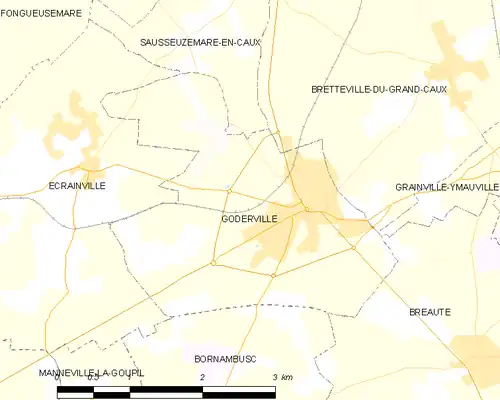 Detailkaart van de gemeente
