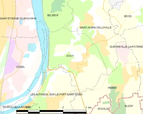 Detailkaart van de gemeente