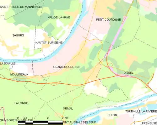 Detailkaart van de gemeente