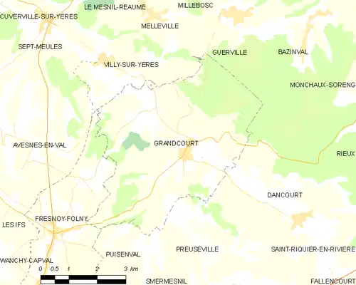 Detailkaart van de gemeente