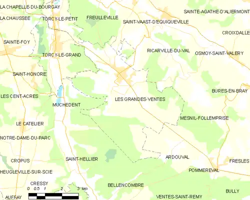 Detailkaart van de gemeente