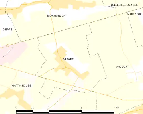 Detailkaart van de gemeente