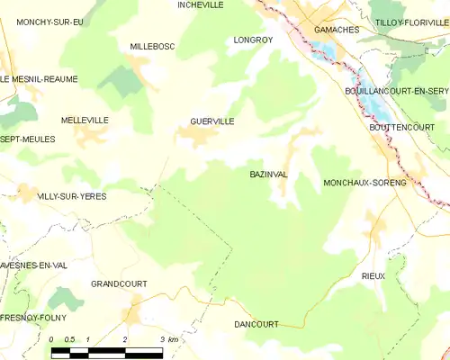 Detailkaart van de gemeente