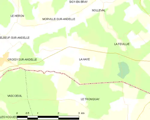 Detailkaart van de gemeente