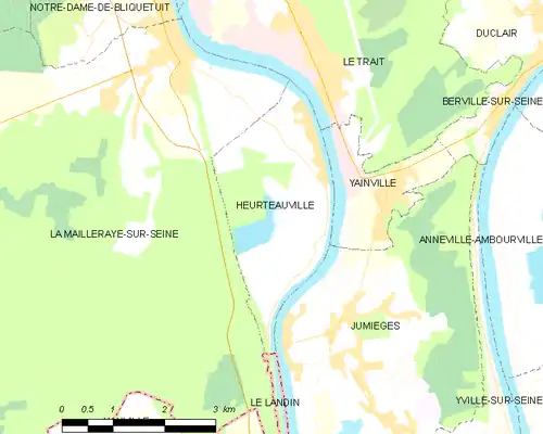 Detailkaart van de gemeente