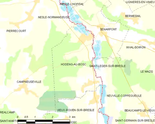 Detailkaart van de gemeente