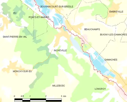 Detailkaart van de gemeente