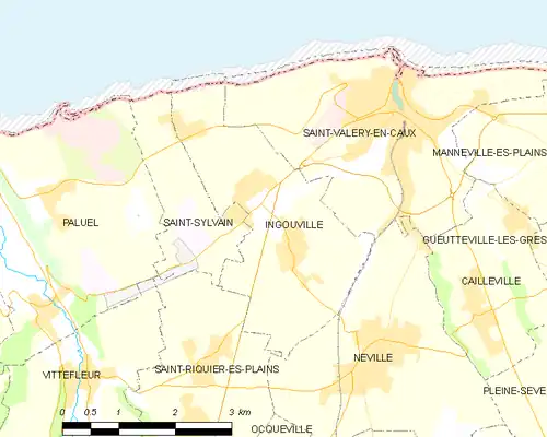 Detailkaart van de gemeente