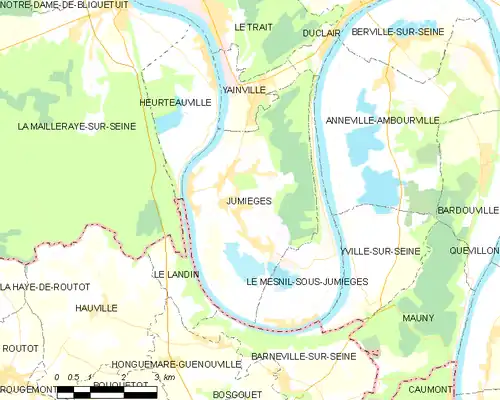 Detailkaart van de gemeente