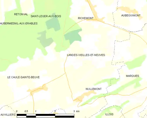 Detailkaart van de gemeente