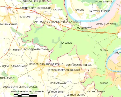 Detailkaart van de gemeente