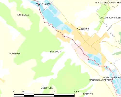 Detailkaart van de gemeente