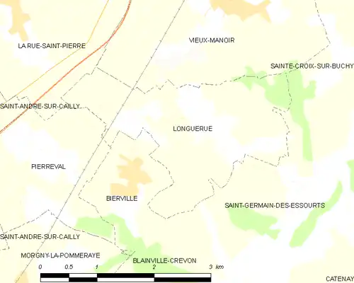 Detailkaart van de gemeente