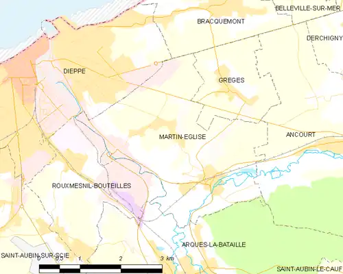 Detailkaart van de gemeente