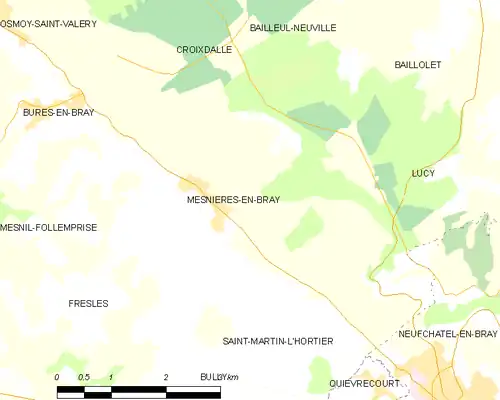 Detailkaart van de gemeente
