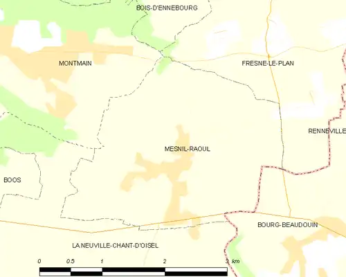 Detailkaart van de gemeente