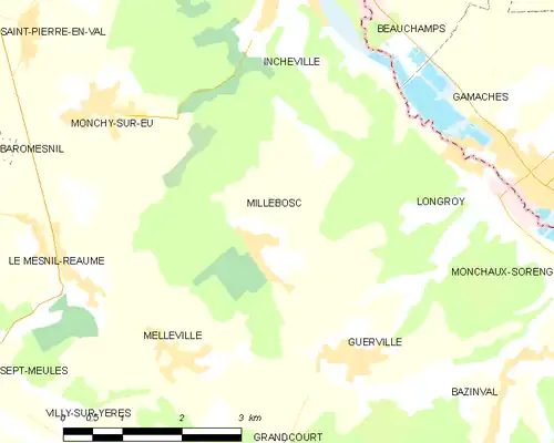 Detailkaart van de gemeente