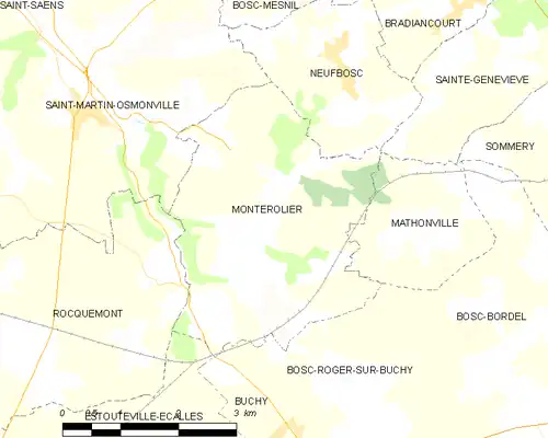 Detailkaart van de gemeente