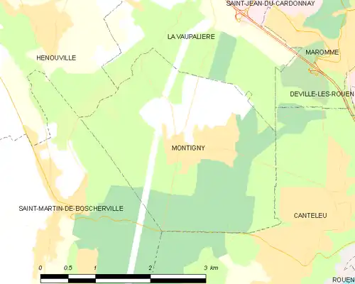 Detailkaart van de gemeente