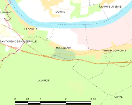 Detailkaart van de gemeente