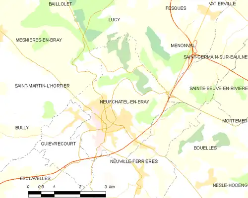 Detailkaart van de gemeente