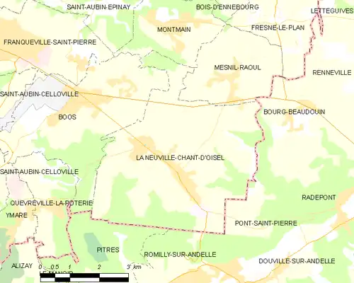 Detailkaart van de gemeente