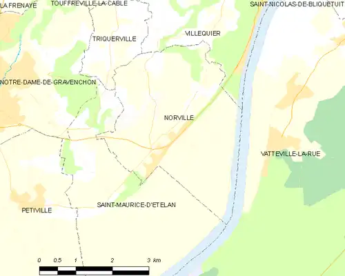 Detailkaart van de gemeente