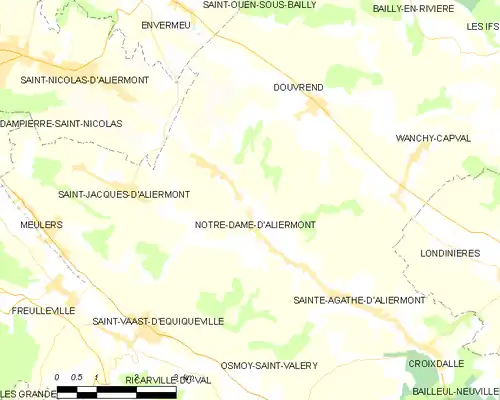 Detailkaart van de gemeente