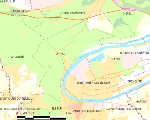 Detailkaart van de gemeente