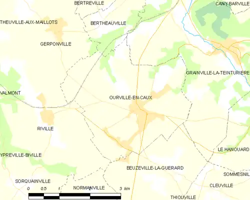 Detailkaart van de gemeente