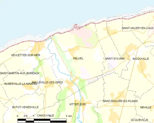 Detailkaart van de gemeente