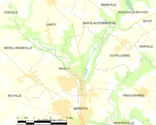 Detailkaart van de gemeente