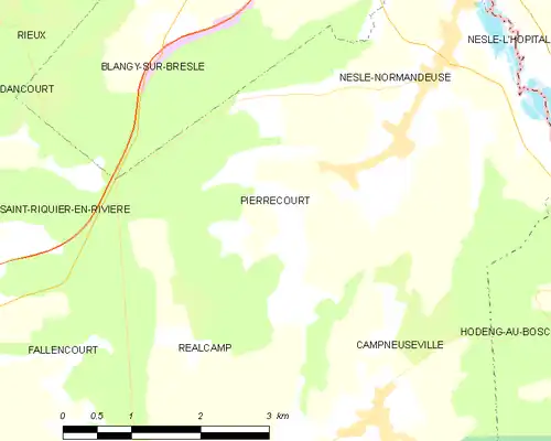 Detailkaart van de gemeente