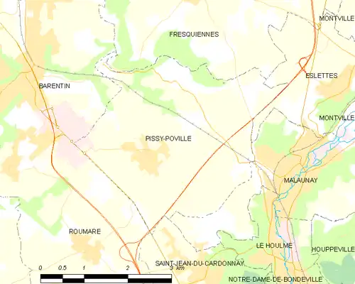 Detailkaart van de gemeente