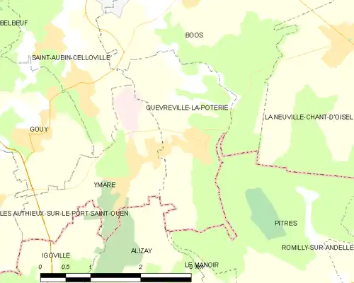 Detailkaart van de gemeente